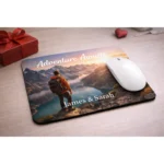 Mouse pad A4 personalizat cu fotografie de peisaj montan și text motivațional imprimat, suprafață mare ideală pentru utilizare zilnică la birou