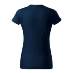 Spate tricou damă personalizat albastru navy cu croială feminină și material bumbac premium pregătit pentru personalizare