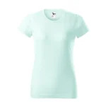 Tricou damă personalizat frost prezentat frontal pe fundal neutru, croială feminină modernă și suprafață ideală pentru personalizare