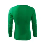 Spate bluză bărbați personalizată verde mediu cu croială masculină modernă și suprafață perfectă pentru personalizare sau branding