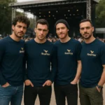 Bluză bărbați personalizată albastru navy cu mânecă lungă realizată din bumbac premium și croială masculină modernă