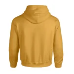 Hanorac personalizat bărbați old gold prezentat din spate, evidențiind textura materialului și nuanța aurie vintage