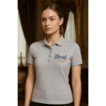 Tricou personalizat polo damă gri deschis
