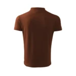 Spate tricou polo bărbați culoare ciocolată cu croială masculină modernă și design business casual potrivit pentru uniforme corporate și branding profesional