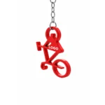 Set de brelocuri desfăcător de sticle în formă de bicicletă roșie, ideale pentru campanii promoționale și distribuție în masă