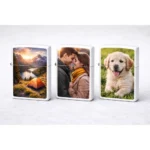 Exemple de brichete tip Zippo personalizate cu poză, fotografie de cuplu și animal, design complet cu impact vizual