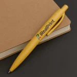 Pix promotional galben din paie de grau personalizat obiect eco pentru branding corporate
