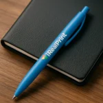 Pix promoțional sustenabil albastru realizat din paie de grâu personalizat pentru marketing eco
