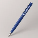 Pix metalic aluminiu slim albastru cu logo personalizat prezentare produs pentru obiecte promoționale corporate elegante