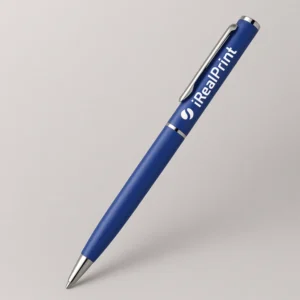 Pix metalic aluminiu slim albastru cu logo personalizat prezentare produs pentru obiecte promoționale corporate elegante