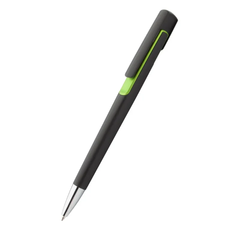 Pix plastic personalizat Nuba Black verde evidențiind designul modern cu corp negru și accente verzi, produs promoțional pentru branding corporate și evenimente business