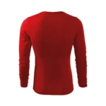 Spate bluză bărbați personalizată roșie cu croială masculină modernă și suprafață ideală pentru personalizare sau branding
