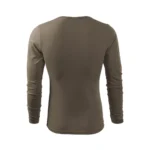 Spate bluză bărbați personalizată culoare verde army cu design minimalist ideal pentru aplicarea unui logo sau mesaj