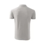 Spate tricou polo bărbați personalizat gri deschis cu croială ergonomică, ideal pentru uniforme corporate și branding profesional