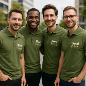 tricou-polo-barbati-personalizat-kaki-prezentare-produs-design-clasic Tricou polo bărbați personalizat kaki prezentat frontal, evidențiind designul polo clasic cu guler structurat și croială masculină modernă tricou-polo-barbati-personalizat-kaki-perspectiva-laterala-croiala-ergonomica Tricou polo bărbați personalizat kaki văzut din perspectivă laterală, evidențiind croiala ergonomică și stilul business casual modern tricou-polo-barbati-personalizat-kaki-spate-uniforma-profesionala Spate tricou polo bărbați personalizat kaki cu design simplu și profesionist, ideal pentru uniforme corporate și branding vizual tricou-polo-barbati-personalizat-kaki-logo-irealprint-transfer-termic Tricou polo bărbați personalizat kaki cu logo iRealPrint aplicat prin transfer termic profesional pe piept tricou-polo-barbati-personalizat-kaki-lifestyle-urban-branding-modern Bărbat purtând tricou polo kaki personalizat cu logo iRealPrint într-un decor urban modern, imagine lifestyle pentru branding profesional tricouri-polo-barbati-personalizate-kaki-echipa-branding-corporate Echipă de bărbați purtând tricouri polo kaki personalizate cu logo iRealPrint, uniforme moderne pentru branding corporate și imagine profesională