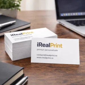 Cărți de vizită personalizate din carton 300 g ideale pentru branding, întâlniri de afaceri și relații profesionale