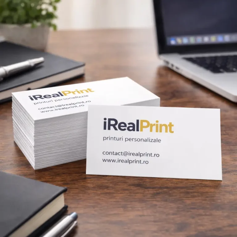 Cărți de vizită personalizate din carton 300 g ideale pentru branding, întâlniri de afaceri și relații profesionale