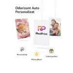 Odorizante auto personalizate dreptunghiulare prezentare beneficii, produs promotional eficient pentru branding si cadou