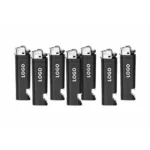 Brichete promoționale 2 în 1 cu desfăcător, culoare negru, personalizate cu logo, ideale pentru distribuție în masă în campanii B2B, evenimente și retail.