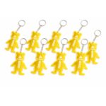 set brelocuri reflectorizante galbene personalizate în formă de animal, obiecte promoționale pentru campanii de siguranță și vizibilitate urbană