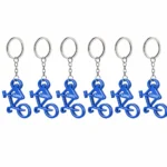 Grup de brelocuri desfăcător de sticle bicicletă albastre personalizate, prezentare promoțională pentru campanii corporate