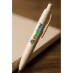 Pix eco din paie de grâu culoare alb personalizat pentru branding și obiecte promoționale