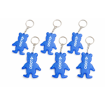 set brelocuri reflectorizante albastre personalizate în formă de animal, obiecte promoționale pentru școli, evenimente și campanii de siguranță