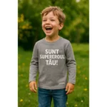 Bluză personalizată copii gri închis