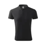 Tricou polo bărbați personalizat gri antracit prezentat frontal, evidențiind designul polo clasic, gulerul structurat și croiala masculină modernă