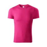 Tricou unisex purpuriu prezentat frontal pe fundal simplu, model din bumbac ideal pentru personalizare cu logo sau design