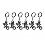 Set brelocuri desfăcător de sticle în formă de bicicletă negre, accesorii promoționale din aluminiu pentru distribuție corporate și branding de impact