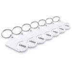 Breloc Dreptunghiular cu FISĂ de Cumpărături Personalizat – alb - imagine 6