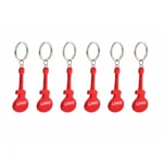 Set brelocuri desfăcător de sticle în formă de chitară roșie, accesorii promoționale din aluminiu pentru campanii de marketing și distribuție corporate