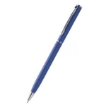 Pix metalic aluminiu slim albastru prezentare completă produs promoțional corporate pentru conferințe, evenimente și branding profesional