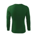 Spate bluză bărbați personalizată verde sticlă cu design simplu și suprafață ideală pentru personalizare sau branding