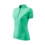 tricou-polo-dama-personalizat-verde-menta-produs-perspectiva-3-4