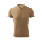 Tricou polo bărbați culoare crem cu guler clasic și croială ergonomică masculină, ideal pentru uniforme corporate și branding premium