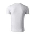 Spate tricou unisex personalizat gri deschis prezentat pe fundal simplu, croială universală pentru branding și personalizare