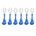 Breloc desfăcător de sticle chitară albastru fără personalizare, produs metalic din aluminiu cu design creativ și utilizare practică zilnică