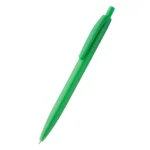 Pix bambus Foxy verde smarald prezentat pe fundal alb, pix eco personalizabil cu logo pentru branding responsabil și produse promoționale sustenabile