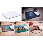 Mouse pad dreptunghiular personalizat prezentat în mai multe variante de design cu fotografie, logo sau grafică creativă pentru birou și cadouri personalizate