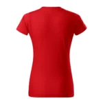 Spate tricou damă personalizat roșu cu croială feminină modernă și material din bumbac respirabil pentru purtare zilnică