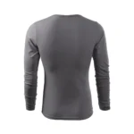 Spate bluză bărbați personalizată gri metalic cu design minimalist și suprafață ideală pentru personalizare logo sau text