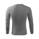 Spate bluză bărbați personalizată gri închis cu design minimalist și suprafață ideală pentru personalizare logo sau text