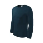Bluză bărbați personalizată albastru navy văzută din perspectivă laterală evidențiind croiala modernă și materialul confortabil