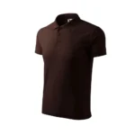 Tricou polo bărbați culoare cafea cu guler clasic și croială masculină ergonomică, ideal pentru uniforme corporate și branding elegant