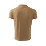 Spate tricou polo bărbați personalizat culoare crem cu design business casual și croială modernă pentru uniforme corporate și branding profesional