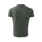 Spate tricou polo bărbați personalizat gri ardezie cu croială ergonomică, ideal pentru uniforme corporate și branding profesional