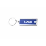 Breloc cu lumină LED albastru personalizat cu logo, accesoriu promoțional profesional pentru branding B2B și campanii corporate