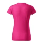 Spate tricou damă personalizat purpuriu evidențiind croiala feminină și materialul confortabil pentru utilizare zilnică